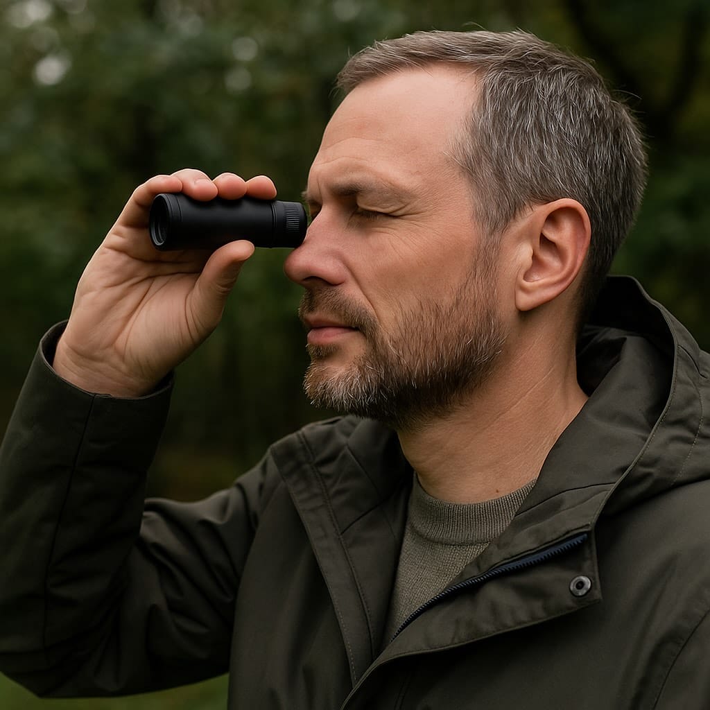 Een monoculair voor op reis en natuurwaarnemingen