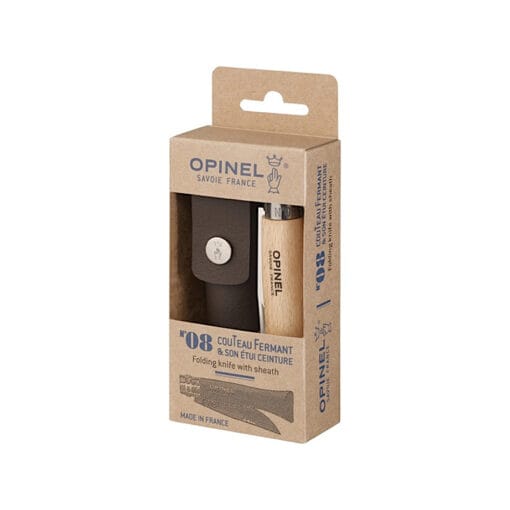 Opinel N0 8 RVS met etui