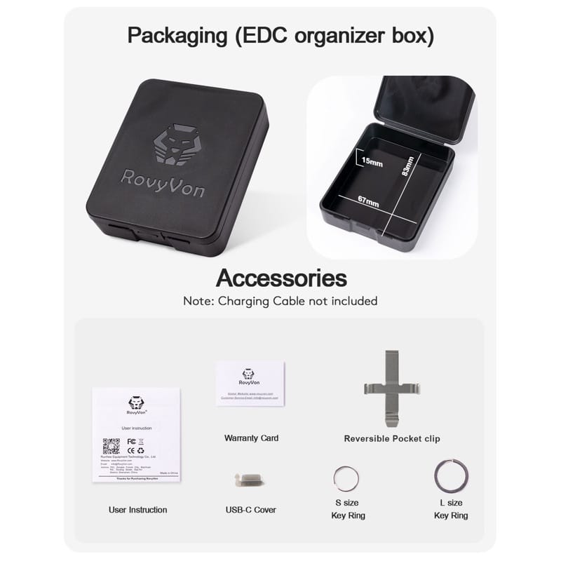 RovyVon Angel Eyes E5 GITD EDC zaklamp