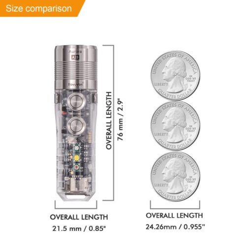 RovyVon Aurora A28 - EDC Zaklamp - high output 6500K
