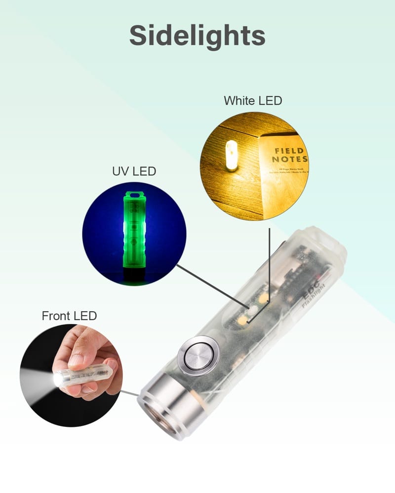 RovyVon Aurora A5 - EDC Zaklamp - Glow in the dark (GITD)