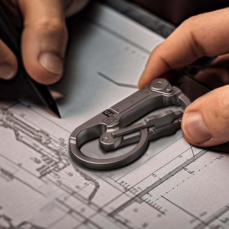 RovyVon U4 Pro Titanium EDC Carabiner Multitool
