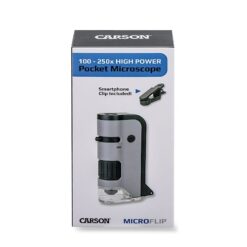 Carson Handmicroscoop Microflip 100-250x met Smartphone adapter