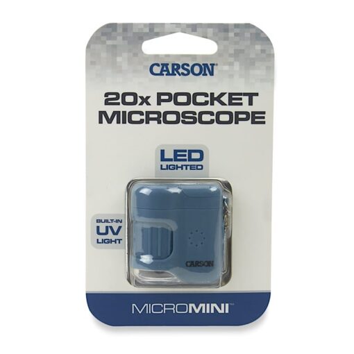 Carson 20x pocket microscoop met UV en zaklampfunctie