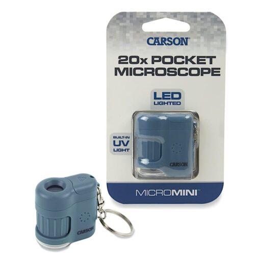 Carson 20x pocket microscoop met UV en zaklampfunctie