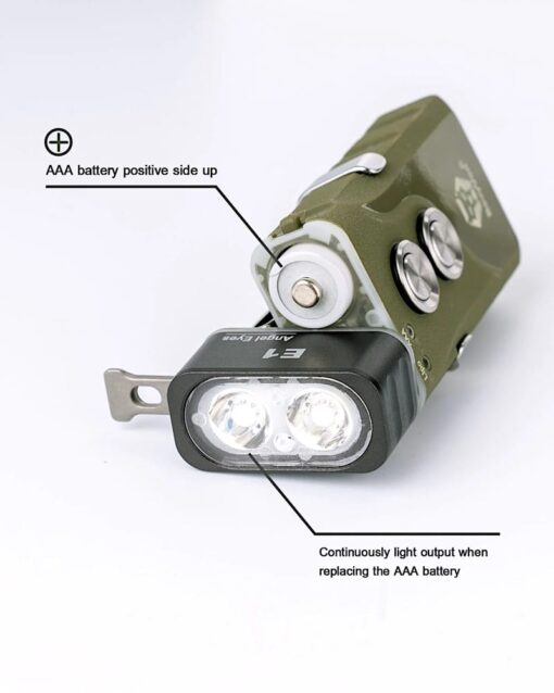 Rovyvon Angel Eyes E1 EDC zaklamp legergroen