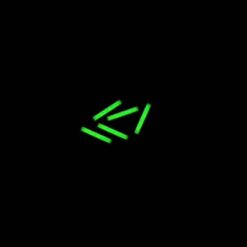 Tritium staafje 1,5 x 6mm groen