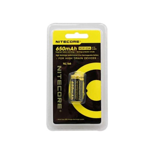 Nitecore RCR123A Li-ion 650mAh – Krachtige en Betrouwbare Oplaadbare Batterij