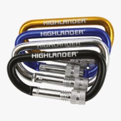 highlander geanodiseerd aluminium karabijnhaak met schroefdraad