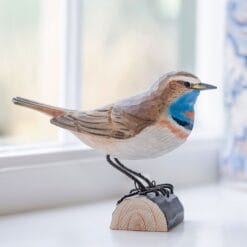 decobird houten vogel blauwborst 4