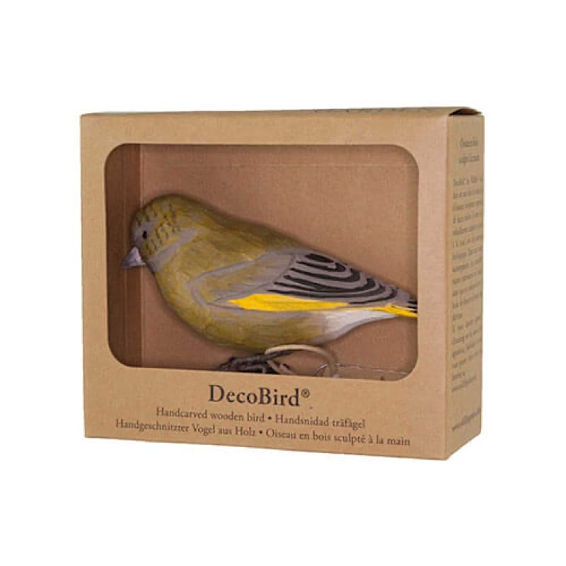 decobird houten vogel groenlingr 1
