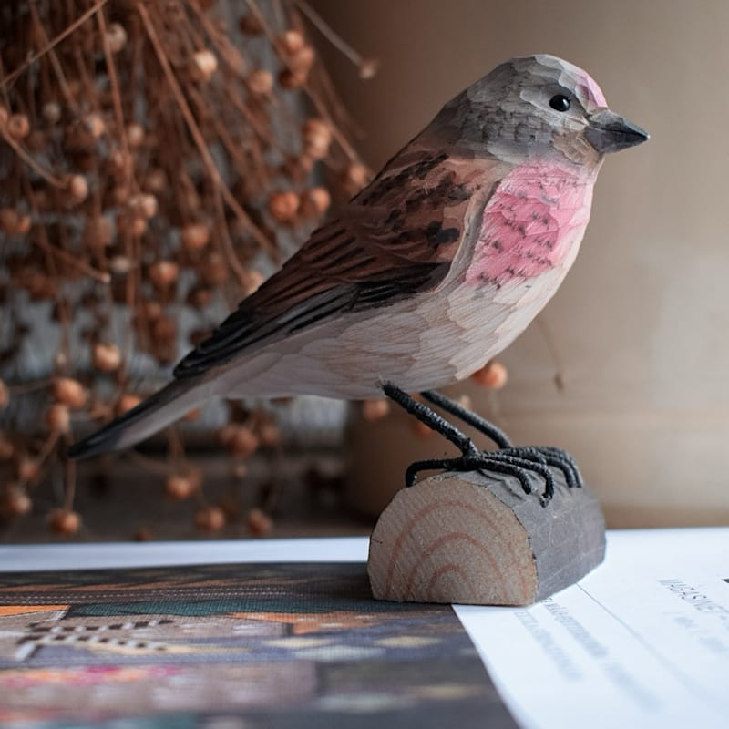 decobird houten vogel kneu 3