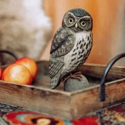decobird houten vogel steenuil 2