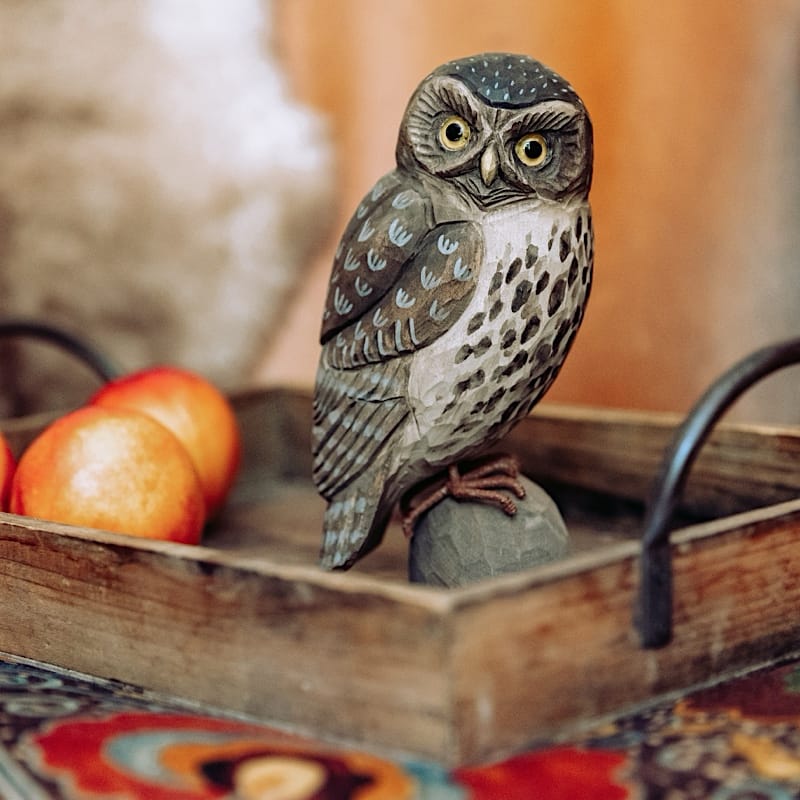 decobird houten vogel steenuil 2